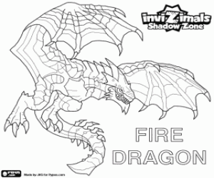 malvorlagen Fire Dragon, Invizimals Schattenzone ausmalbilder
