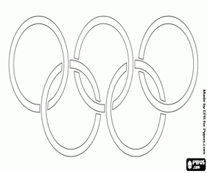 malvorlagen Die Flagge mit den Olympischen Ringen ausmalbilder