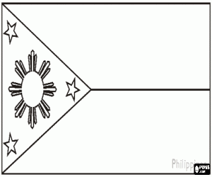 malvorlagen Flagge von die Philippinen ausmalbilder