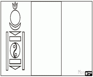 malvorlagen Flagge von die Mongolei ausmalbilder