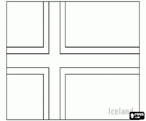 malvorlagen Flagge von Island ausmalbilder