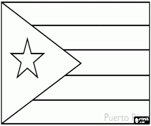 malvorlagen Flagge von Puerto Rico ausmalbilder