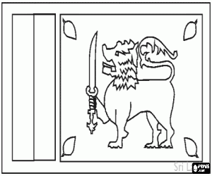 malvorlagen Flagge von Sri Lanka ausmalbilder