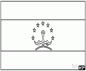 malvorlagen Flagge von Tadschikistan ausmalbilder