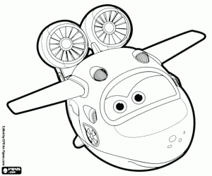 malvorlagen Das Flugzeug Mira aus Super Wings ausmalbilder