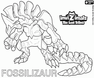 malvorlagen Fossilizaur, Invizimals VS ausmalbilder