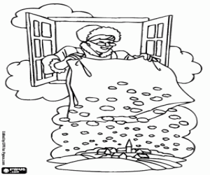 malvorlagen Frau Holle, deutsche Fabel Charakter ausmalbilder