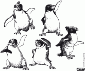 malvorlagen Freunde von Mumble, die Pinguine ausmalbilder