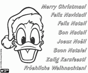 malvorlagen Frohe Weihnachten mit Donald Duck ausmalbilder