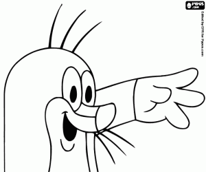 malvorlagen Frohen Gruß de kleine Maulwurf Krtek ausmalbilder