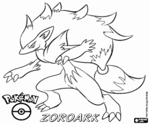 malvorlagen Ein Fuchs Pokémon, Zoroark ausmalbilder