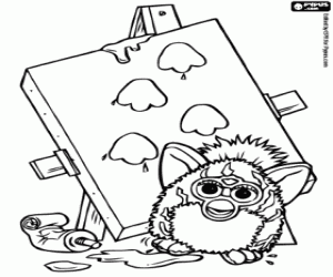 malvorlagen Furby und seine Kunstwerke ausmalbilder