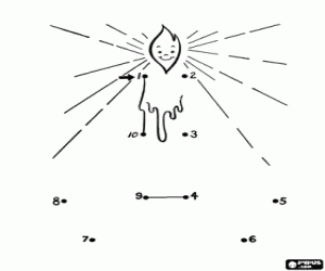 malvorlagen Füllen Sie eine beleuchtete Kerze ausmalbilder