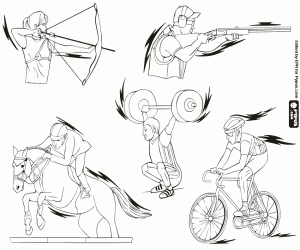 malvorlagen Fünf Olympischen Sportarten ausmalbilder