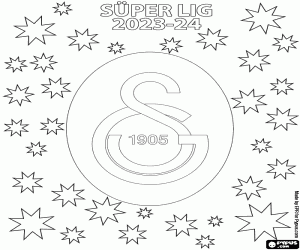 malvorlagen Galatasaray, x2 Meister 2023-2024 ausmalbilder