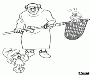 malvorlagen Gargamel, Papa Schlumpf, Schlumpfine ausmalbilder