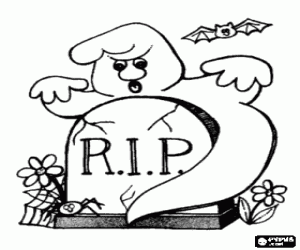 malvorlagen Ein Geist auf dem Friedhof ausmalbilder