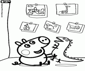 malvorlagen George und das Dinosaurier-Spielzeug ausmalbilder