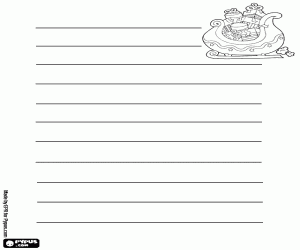 malvorlagen Geschenken Schlitten, Weihnachtsbrief ausmalbilder