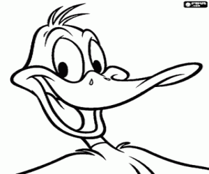 malvorlagen Gesicht von Daffy Duck, Looney Tunes ausmalbilder