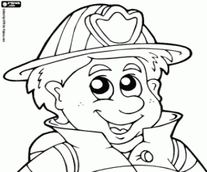 malvorlagen Gesicht von der Feuerwehrmann mit Helm ausmalbilder