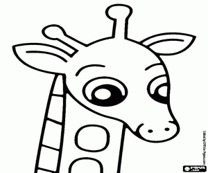 malvorlagen Das Gesicht einer jungen Giraffe ausmalbilder