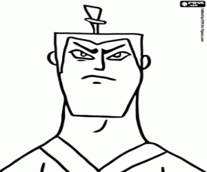 malvorlagen Das Gesicht des Samurai Jack ausmalbilder