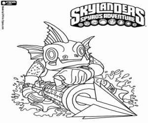 malvorlagen Gill Grunt, ein Wasser-Skylander ausmalbilder