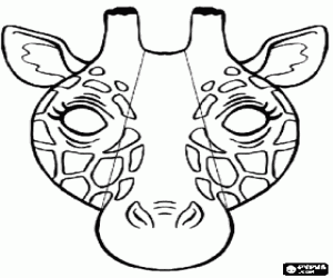 malvorlagen Giraffe Maske ausmalbilder
