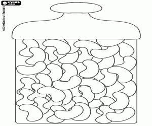 malvorlagen Glas mit Leckereien wie Bohnen ausmalbilder