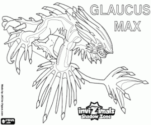 malvorlagen Glaucus Max, Invizimals Schattenzone ausmalbilder