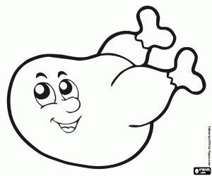 malvorlagen Ein glücklich gebratenes Huhn ausmalbilder