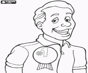 malvorlagen Glücklich Vater mit der Medaille ausmalbilder