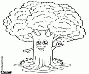 malvorlagen Glückliche Baum ausmalbilder