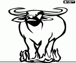 malvorlagen Ein Gnus auf afrikanischen Savanne ausmalbilder