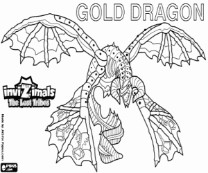 malvorlagen Gold Dragon, Invizimals DVS ausmalbilder