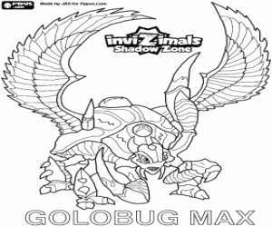 malvorlagen Goldbug Max, Invizimals Schattenzone ausmalbilder