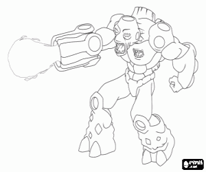 malvorlagen Ein Gormiti des Vulkans, Bombos ausmalbilder