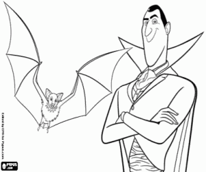 malvorlagen Graf Dracula und eine Fledermaus ausmalbilder