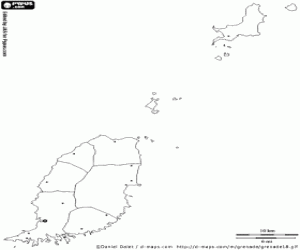 malvorlagen Grenada Karte ausmalbilder