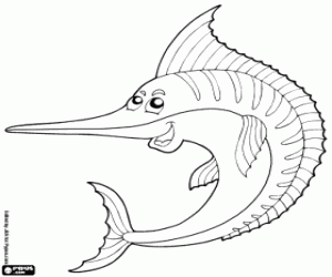 malvorlagen Ein großer Schwertfisch ausmalbilder