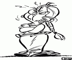 malvorlagen Gutemine, Frau des Gallischen Dorf ausmalbilder