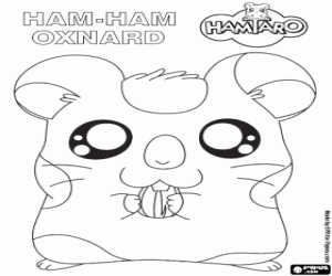 malvorlagen Der Hamster Oxnard,Freund von Hamtaro ausmalbilder