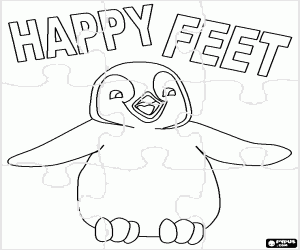 malvorlagen Happy Feet Pinguin Puzzlespiel ausmalbilder