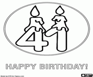 malvorlagen Herzlichen Glückwunsch für 41 Jahre ausmalbilder