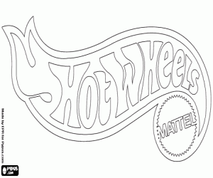 malvorlagen Hot Wheels Logo von Mattel ausmalbilder