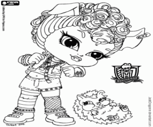 malvorlagen Howleen Wolf, Monster High Baby ausmalbilder
