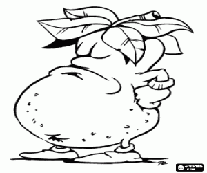 malvorlagen Eine humanisierte Kartoffel ausmalbilder