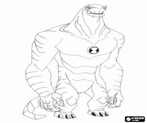malvorlagen Humongousaur, Ben 10 alien ausmalbilder