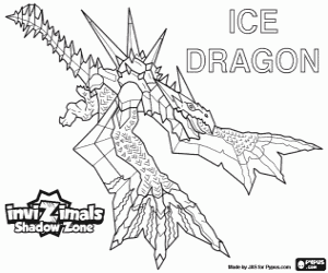 malvorlagen Ice Dragon, Invizimals Shattenzone ausmalbilder